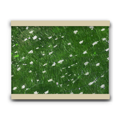 Heilongjiang, a province of China from Space | Hanging Canvas Art | Choice of Board Colors