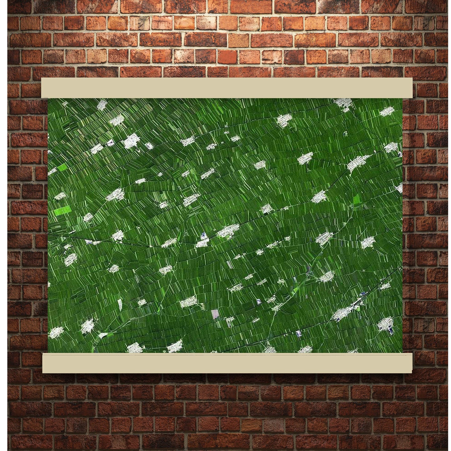 Heilongjiang, a province of China from Space | Hanging Canvas Art | Choice of Board Colors