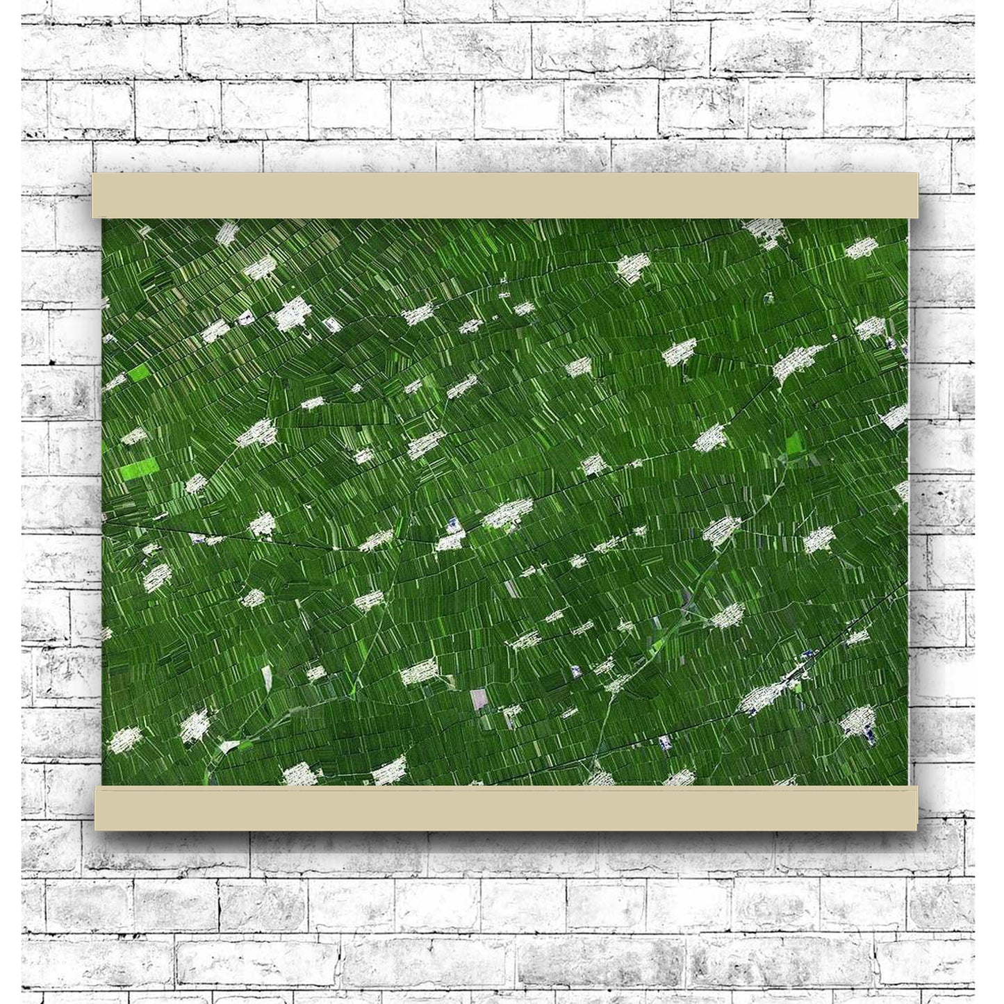 Heilongjiang, a province of China from Space | Hanging Canvas Art | Choice of Board Colors