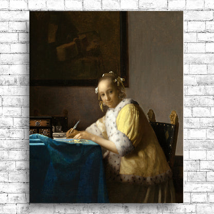 A Lady Writing a Letter (ca. 1665) by Johannes Vermeer