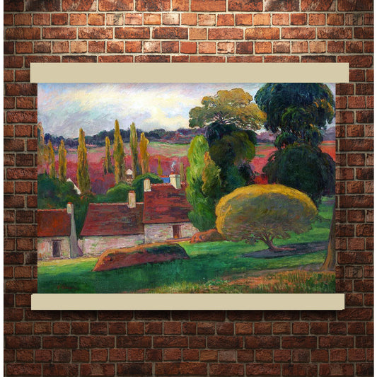 A Farm in Brittany (ca. 1894) by Paul Gauguin | Hanging Canvas Art | Choice of Board Colors