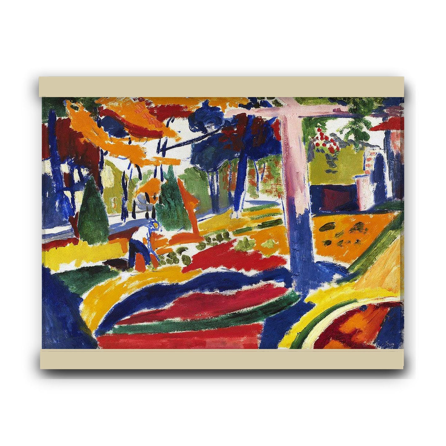 Garden (ca.1915) by Henry Sayen | Hanging Canvas Art | Choice of Board Colors