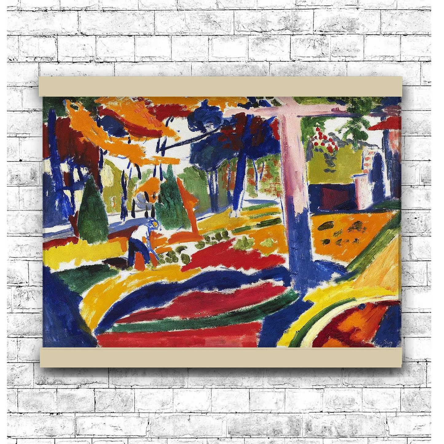 Garden (ca.1915) by Henry Sayen | Hanging Canvas Art | Choice of Board Colors
