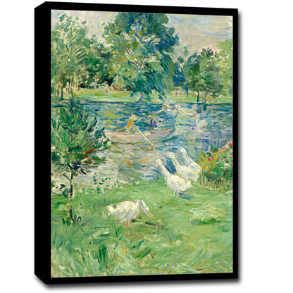Girl in a Boat with Geese (c. 1889) Berthe Morisot - Buy Print Only or Mounted with Choice of Accent Color (Copy)
