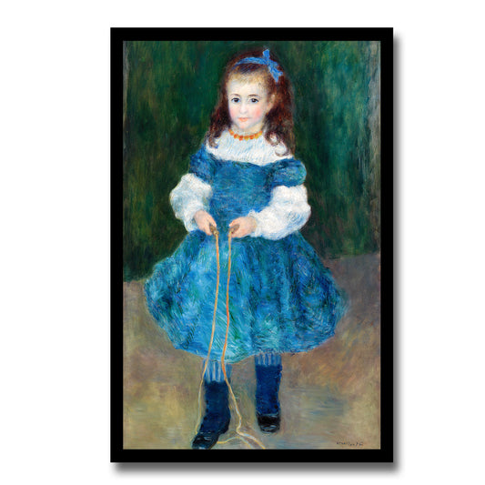 Girl with a Jump Rope by Pierre Renoir - Buy Print Only or Mounted with Choice of Accent Color