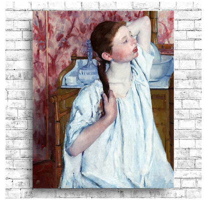 Girl Arranging Her Hair (1886) by Mary Cassatt
