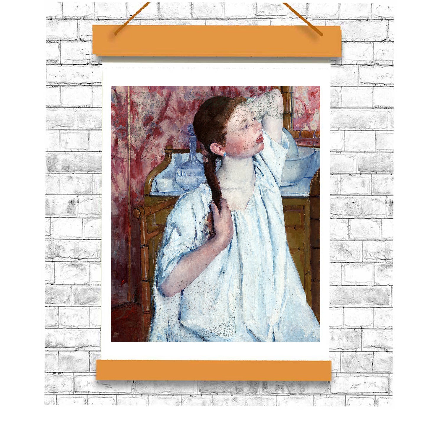 Girl Arranging Her Hair (1886) by Mary Cassatt