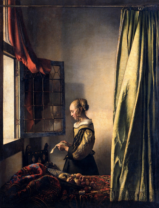 Girl Reading a Letter by an Open Window (ca. 1659) by Johannes Vermeer