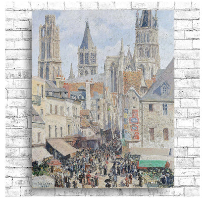 Grocery Street, Rouen (1898) by Camile Pissarro