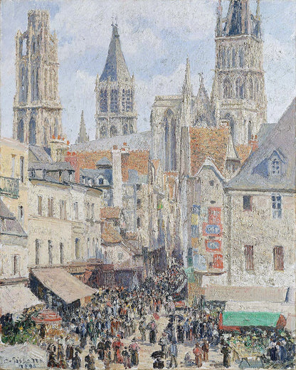 Grocery Street, Rouen (1898) by Camile Pissarro