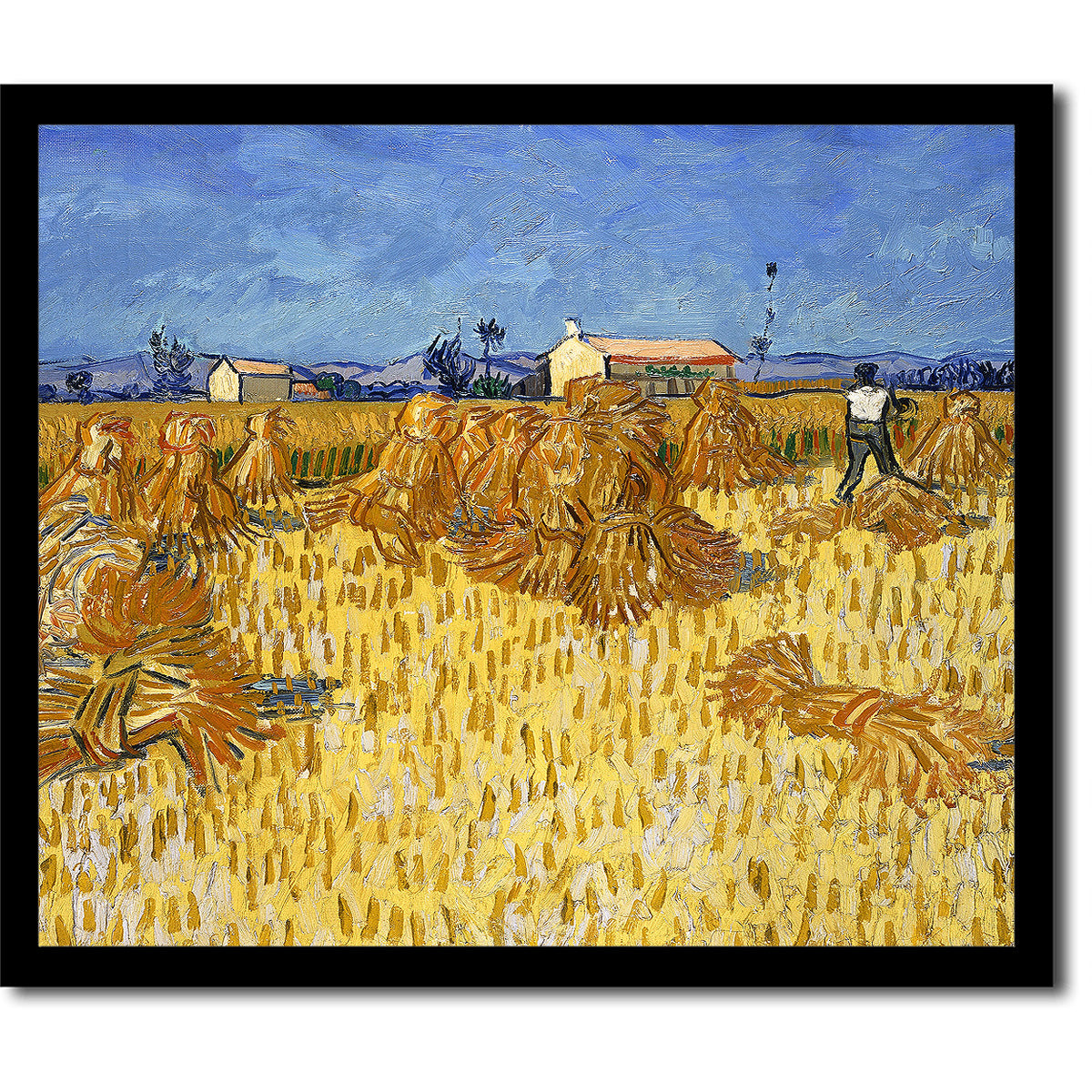 Harvest in Provence (1888) by Vincent van Gogh - Buy Print Only or Mounted with Choice of Accent Color