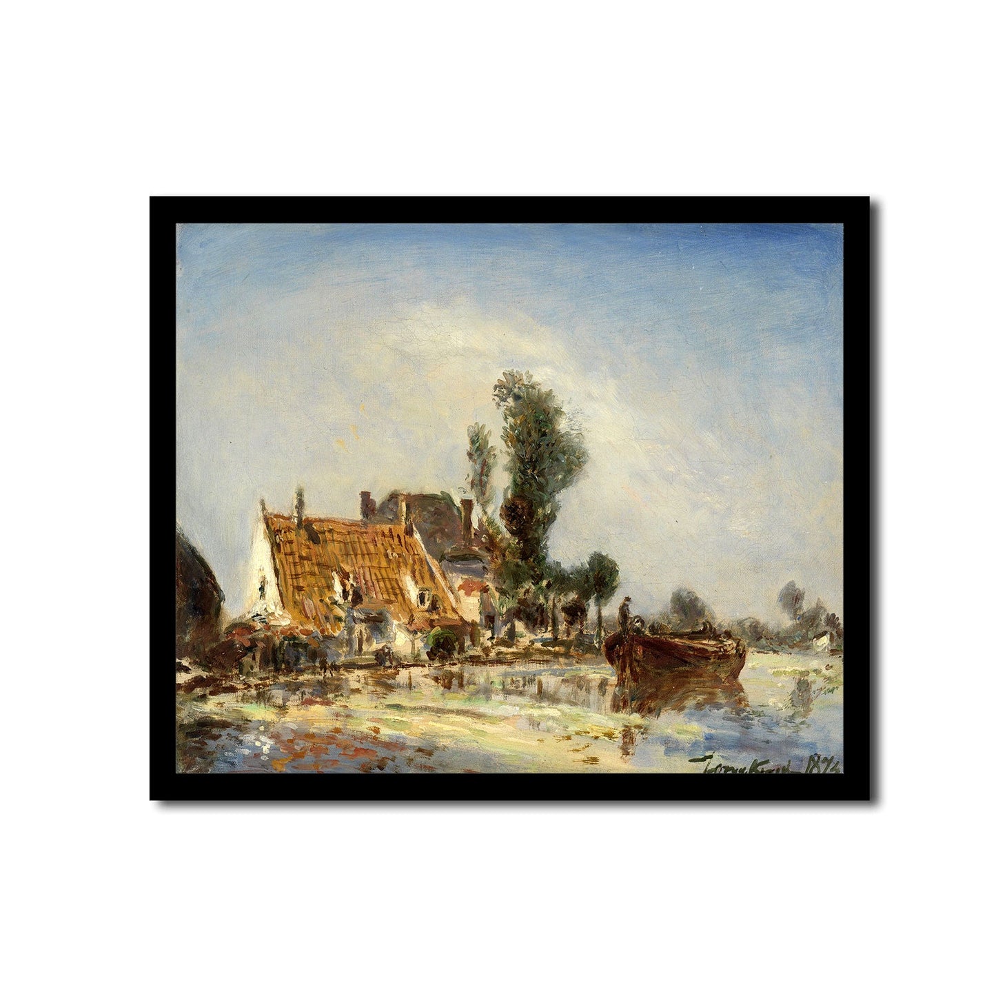 Rue Censier, Paris by Johan Jongkind- Buy Print Only or Mounted with Choice of Accent Color