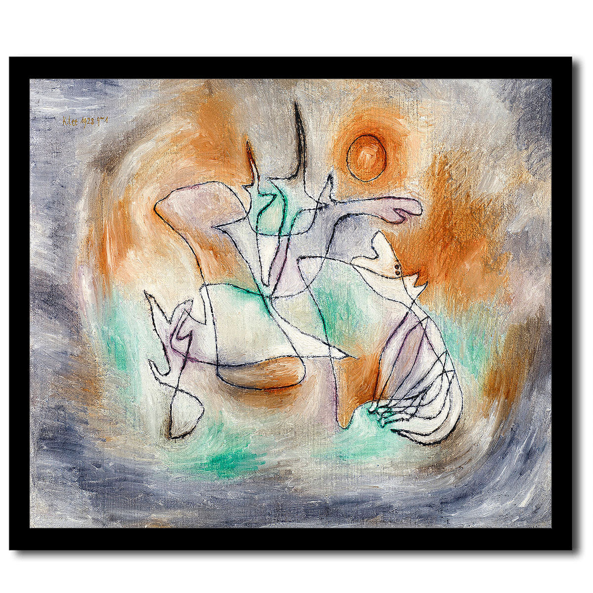 Howling Dog (1928) by Paul Klee - Buy Print Only or Mounted with Choice of Accent Color