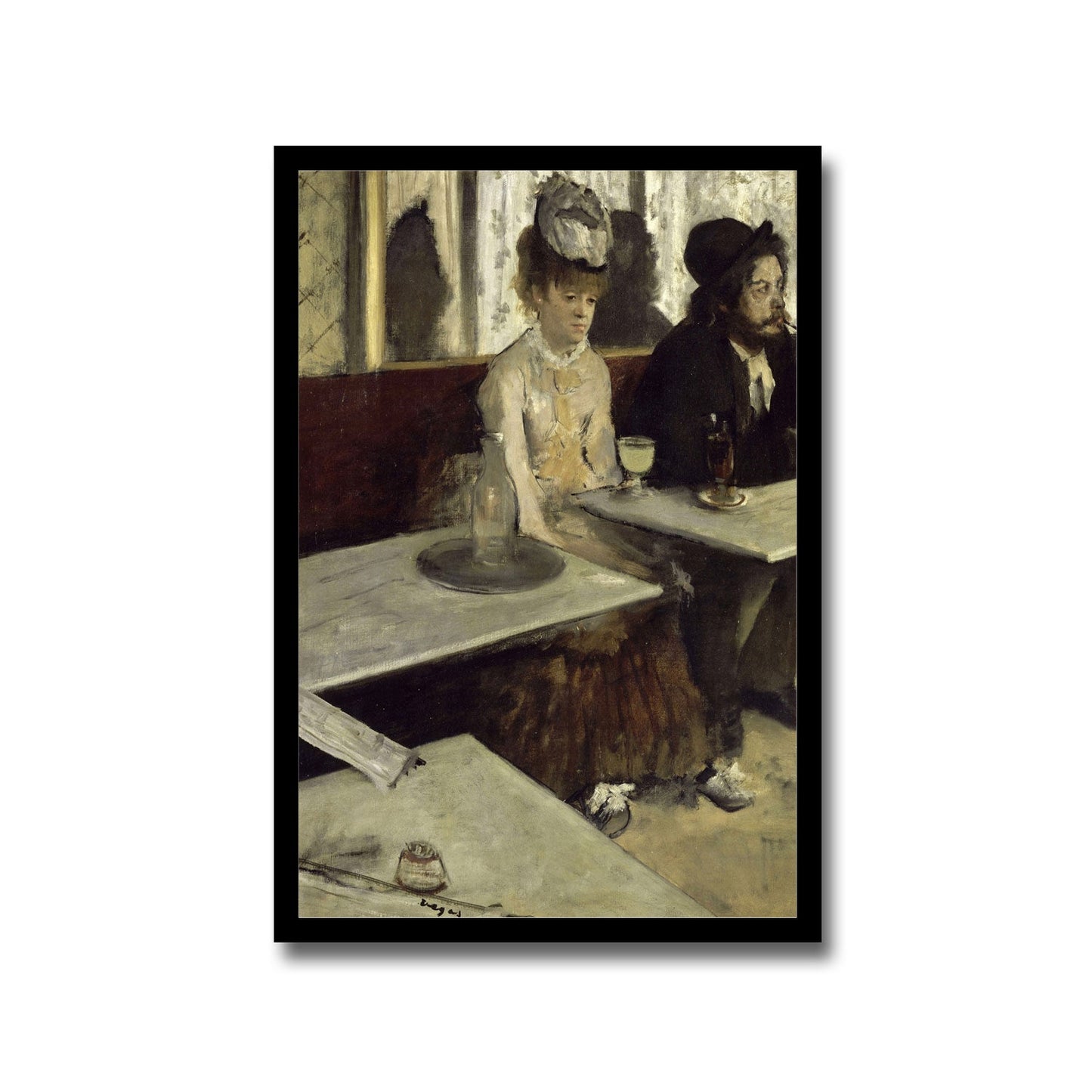 In a Cafe by Edgar Degas