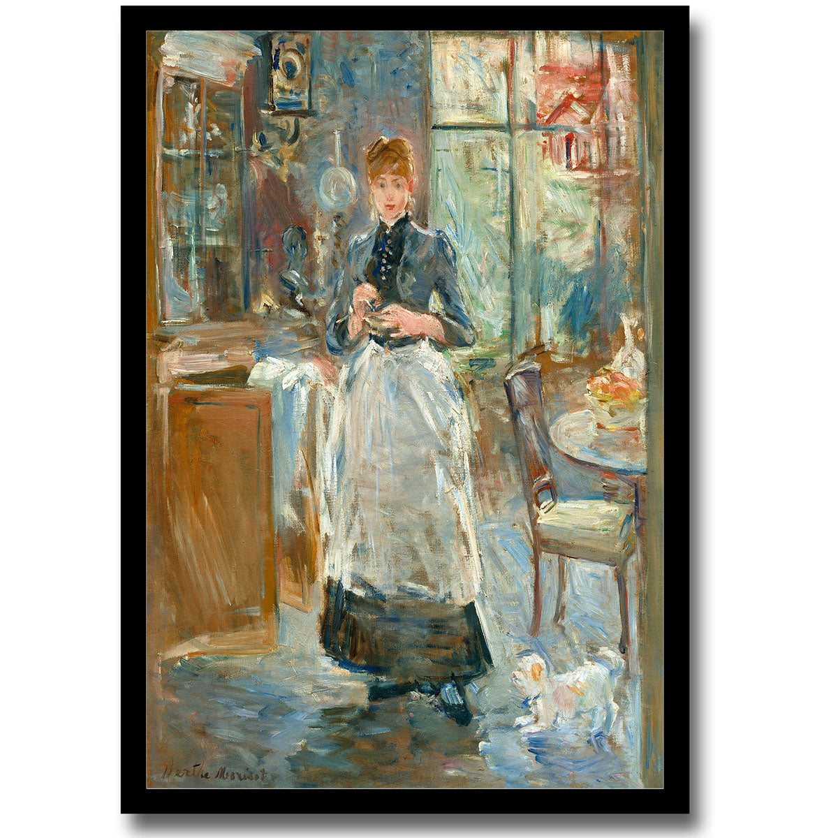 In the Dining Room (1886) by Berthe Morisot - Buy Print Only or Mounted with Choice of Accent Color