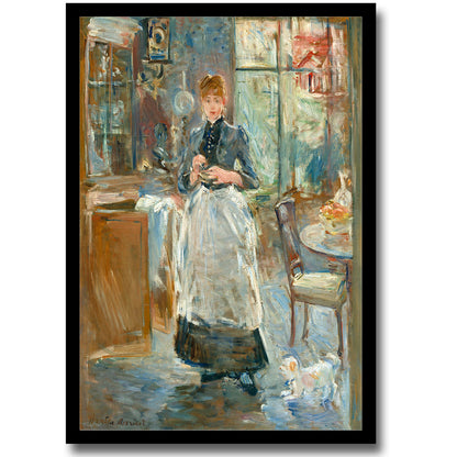 In the Dining Room (1886) by Berthe Morisot - Buy Print Only or Mounted with Choice of Accent Color