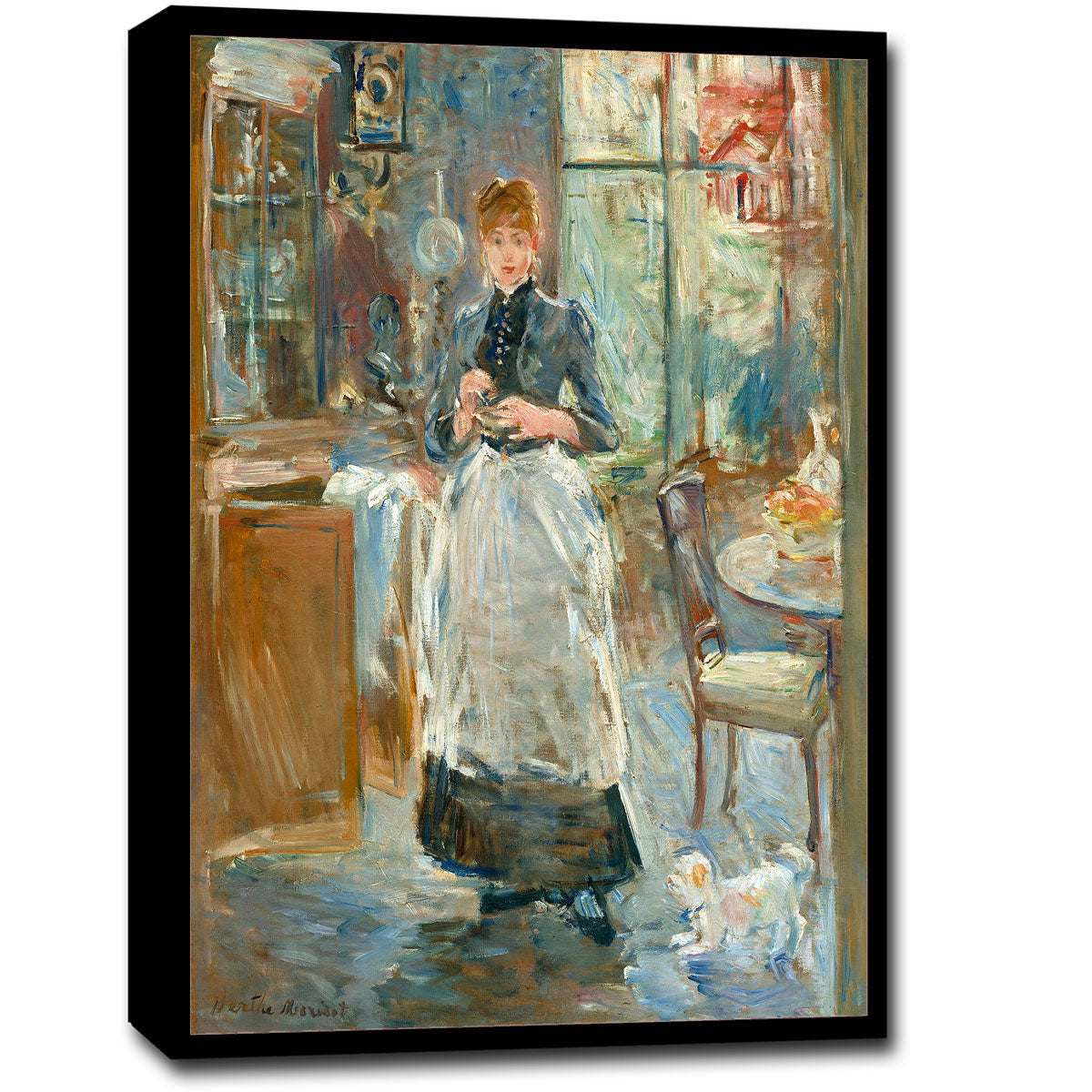In the Dining Room (1886) by Berthe Morisot - Buy Print Only or Mounted with Choice of Accent Color