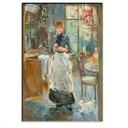 In the Dining Room (1886) by Berthe Morisot - Buy Print Only or Mounted with Choice of Accent Color