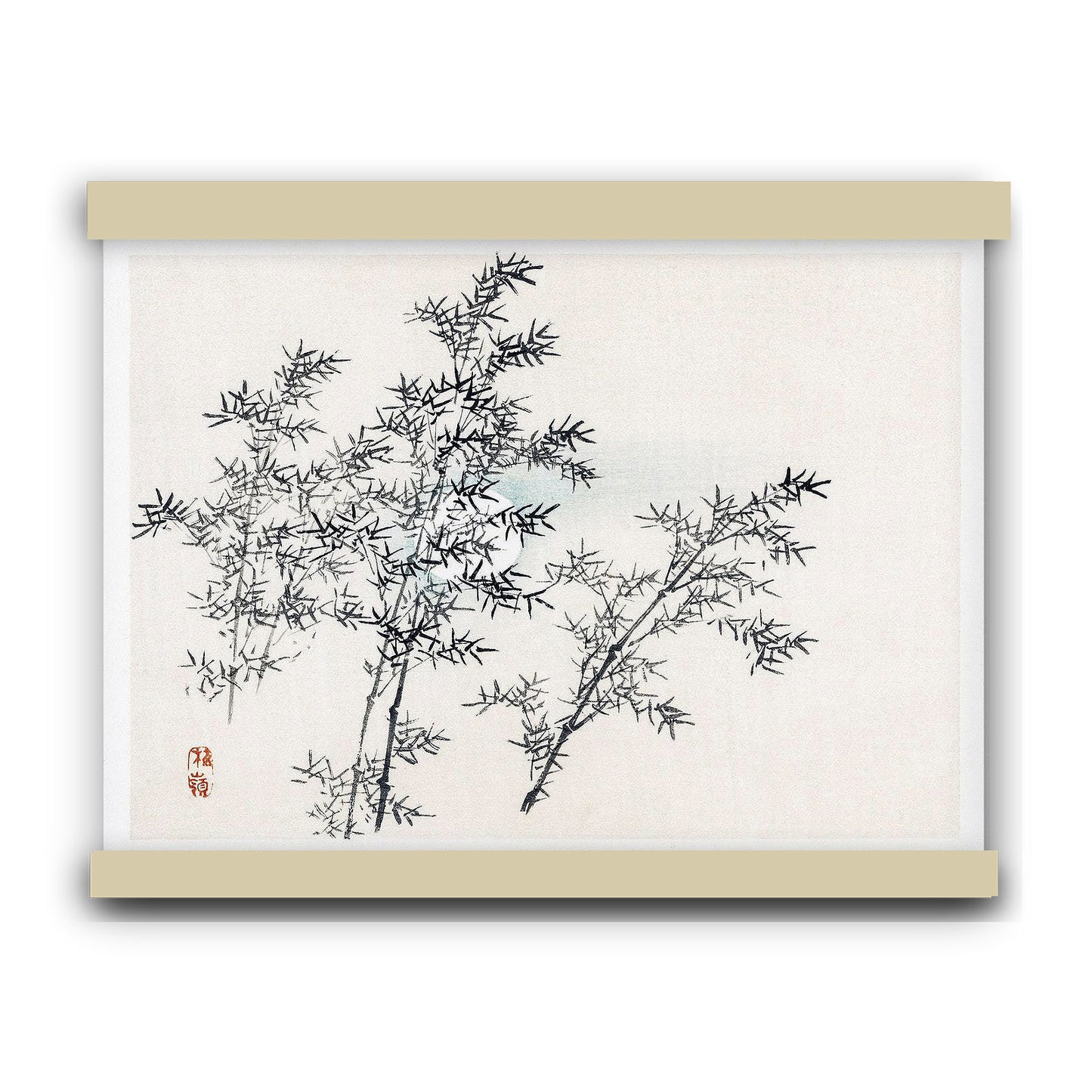 Bamboo by Kōno Bairei (1913) | Hanging Canvas Art | Choice of Board Colors