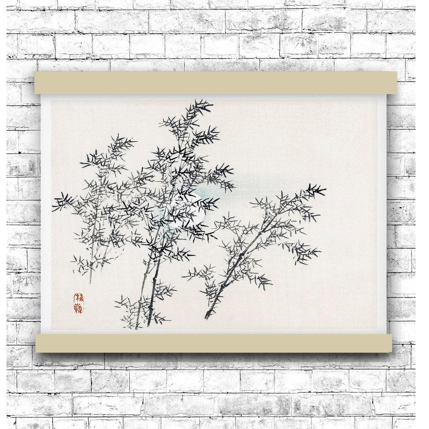 Bamboo by Kōno Bairei (1913) | Hanging Canvas Art | Choice of Board Colors