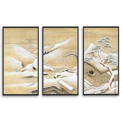 Japanese Snowy Garden  | Choose Style | Size & Trim Color