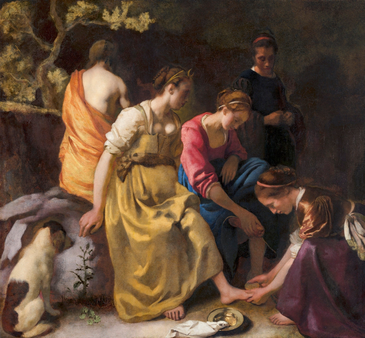 Diana and her Nymphs (ca. 1653–1654) by Johannes Vermeer 1665