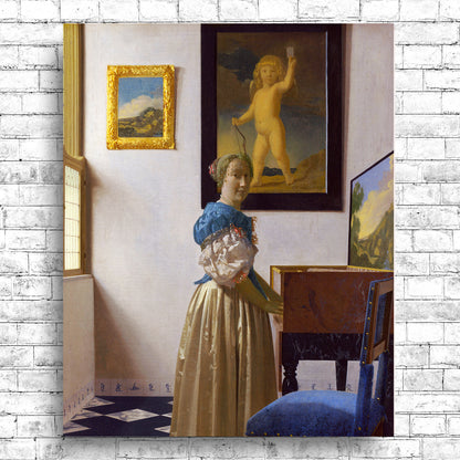 Lady Standing at a Virginal by Johannes Vermeer