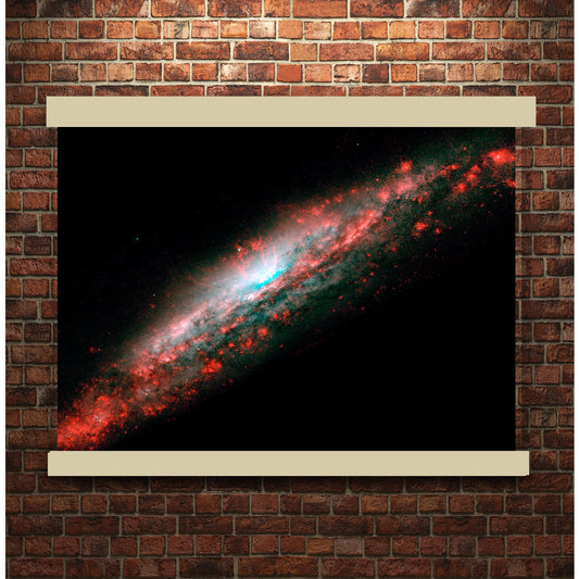 A lumpy bubble of hot gas rises from a cauldron of glowing matter in a distant galaxy | Hanging Canvas Art | Choice of Board Colors