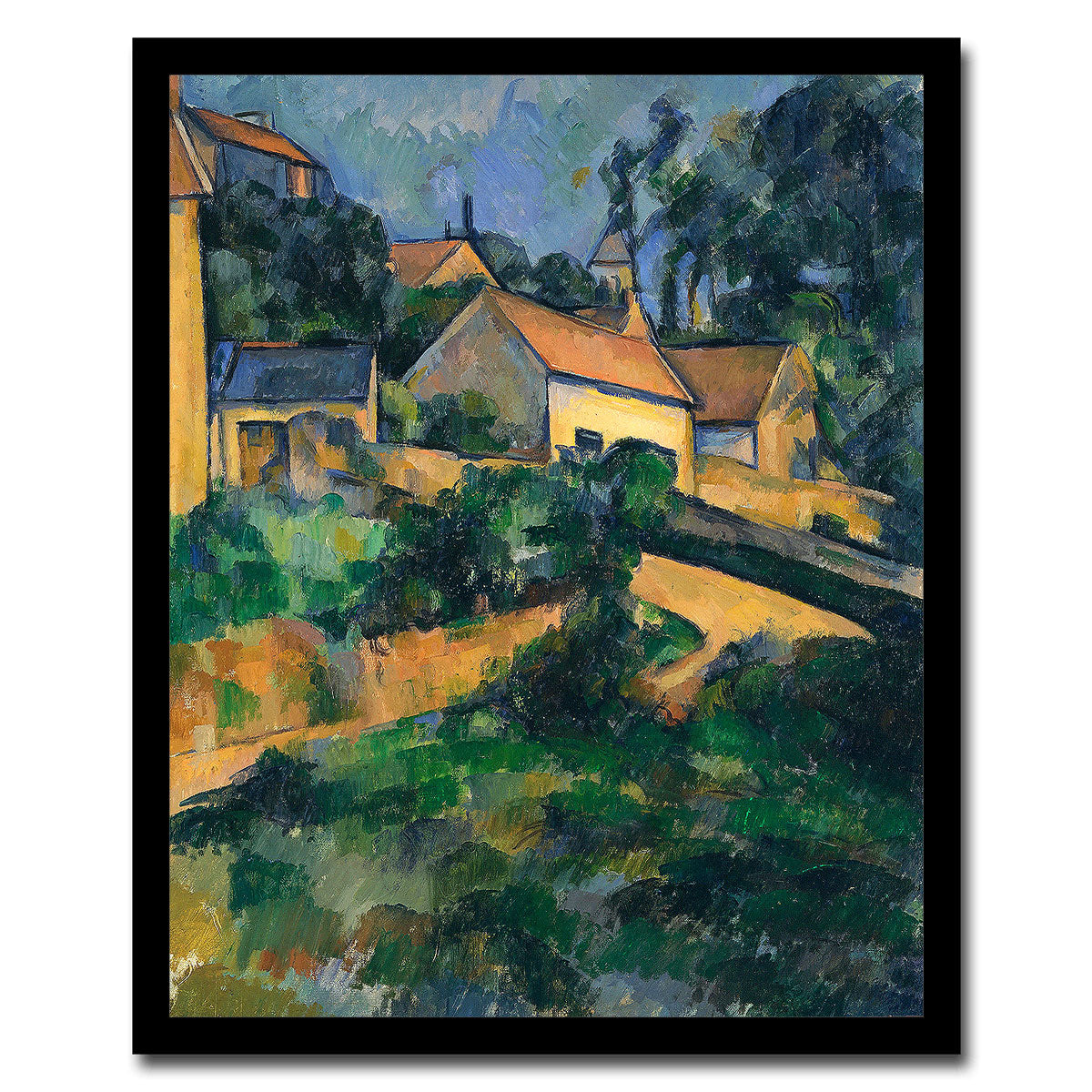 La Route tournante à Montgeroult (1898) by Paul Cezanne - Buy Print Only or Mounted with Choice of Accent Color