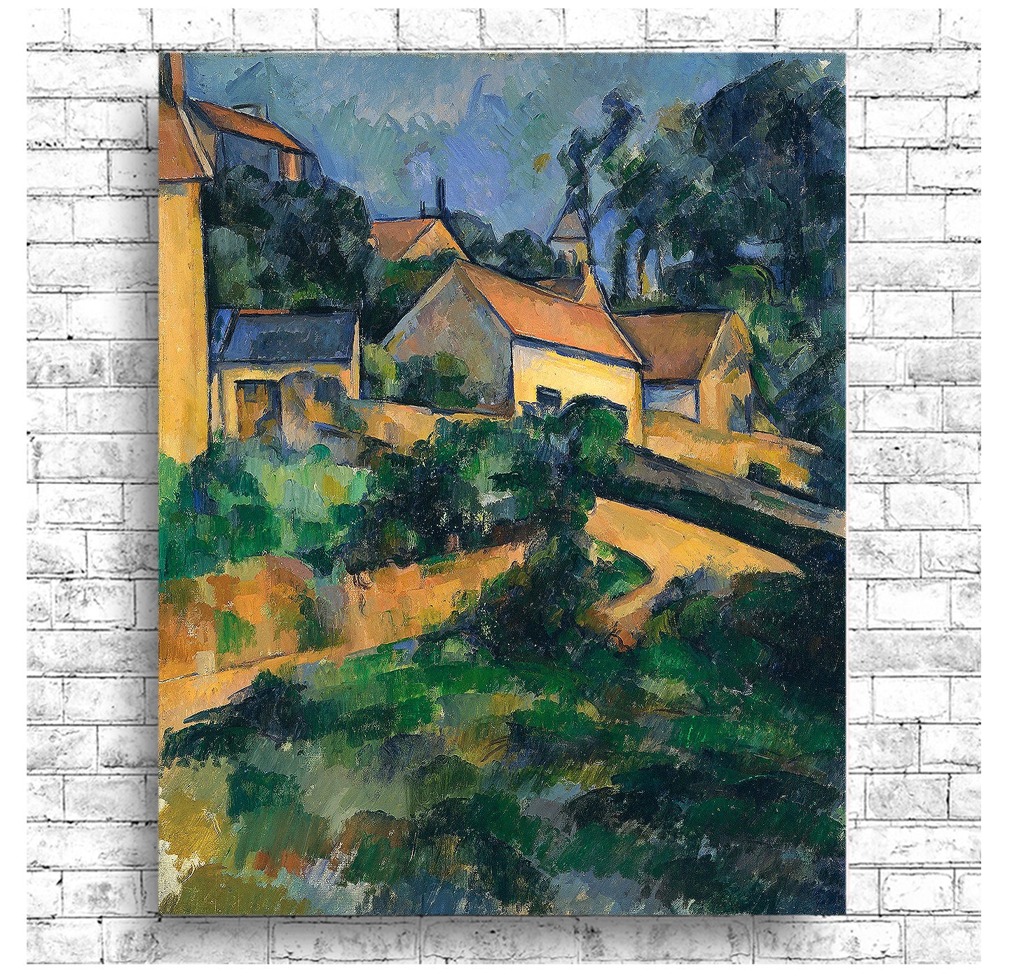 La Route tournante à Montgeroult (1898) by Paul Cezanne - Buy Print Only or Mounted with Choice of Accent Color