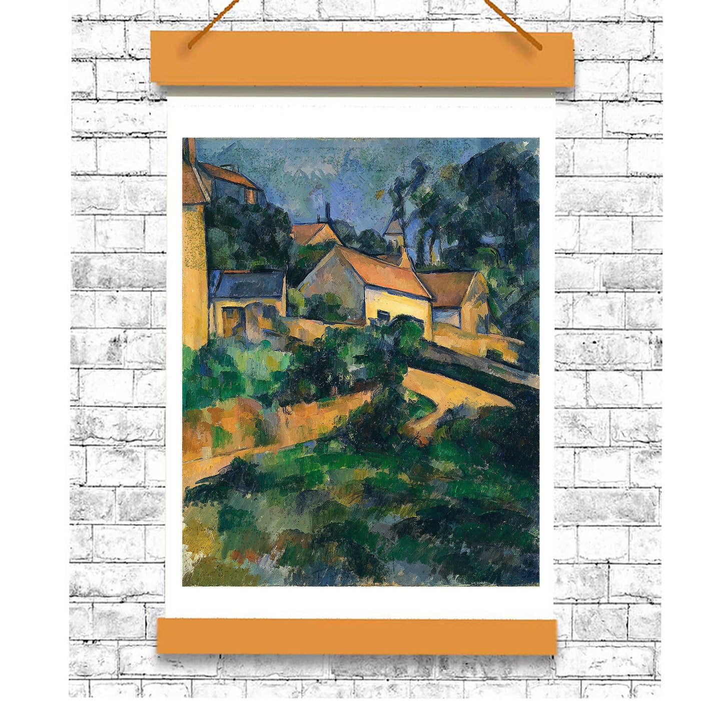 Rocks and Trees-(Rochers-et-arbres) by Paul Cezanne - Buy Print Only or Mounted with Choice of Accent Color