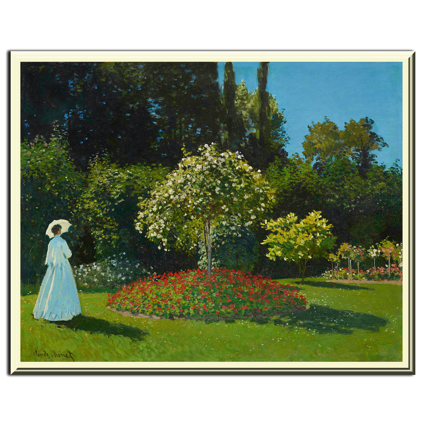 Lady in the garden (1867) by Claude Monet
