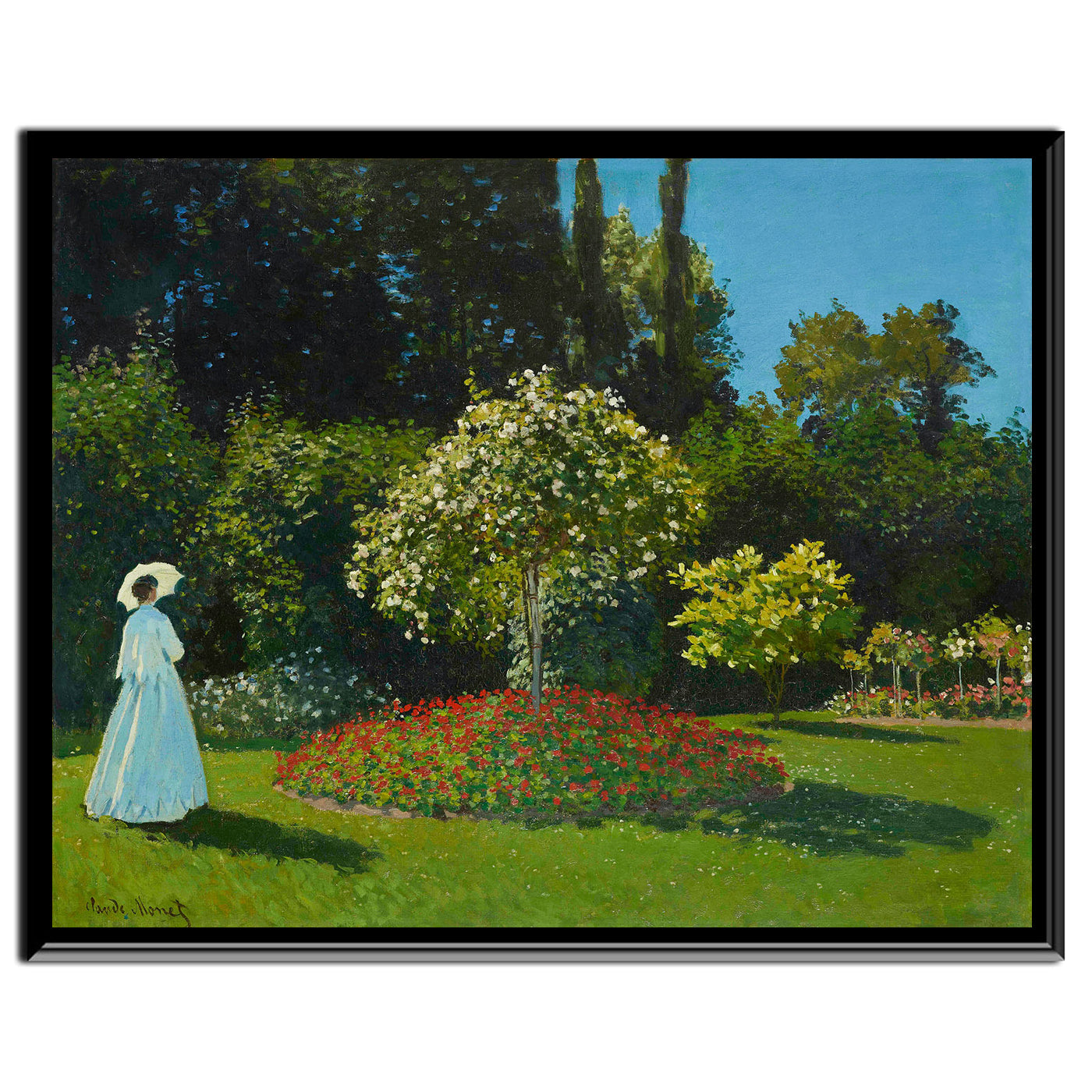Lady in the garden (1867) by Claude Monet