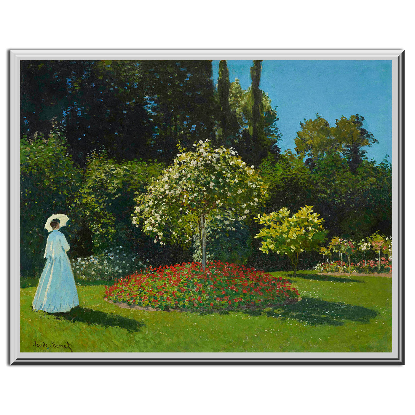 Lady in the garden (1867) by Claude Monet