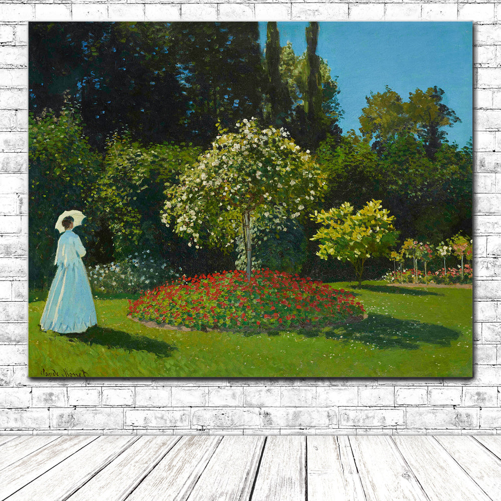 Lady in the garden (1867) by Claude Monet