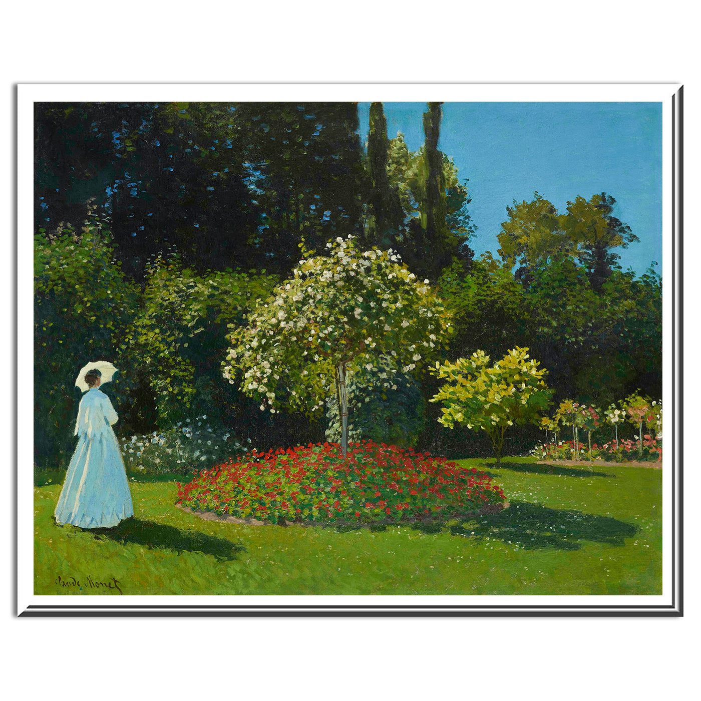 Lady in the garden (1867) by Claude Monet