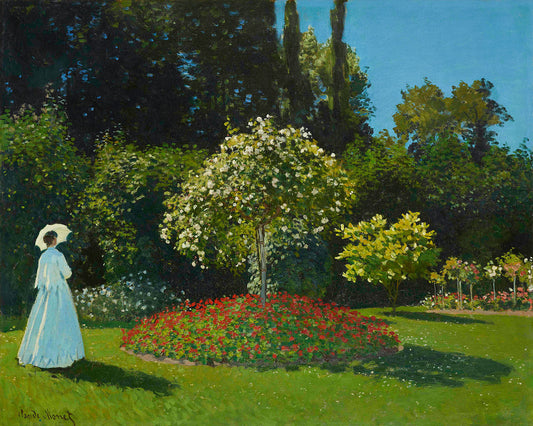 Lady in the garden (1867) by Claude Monet