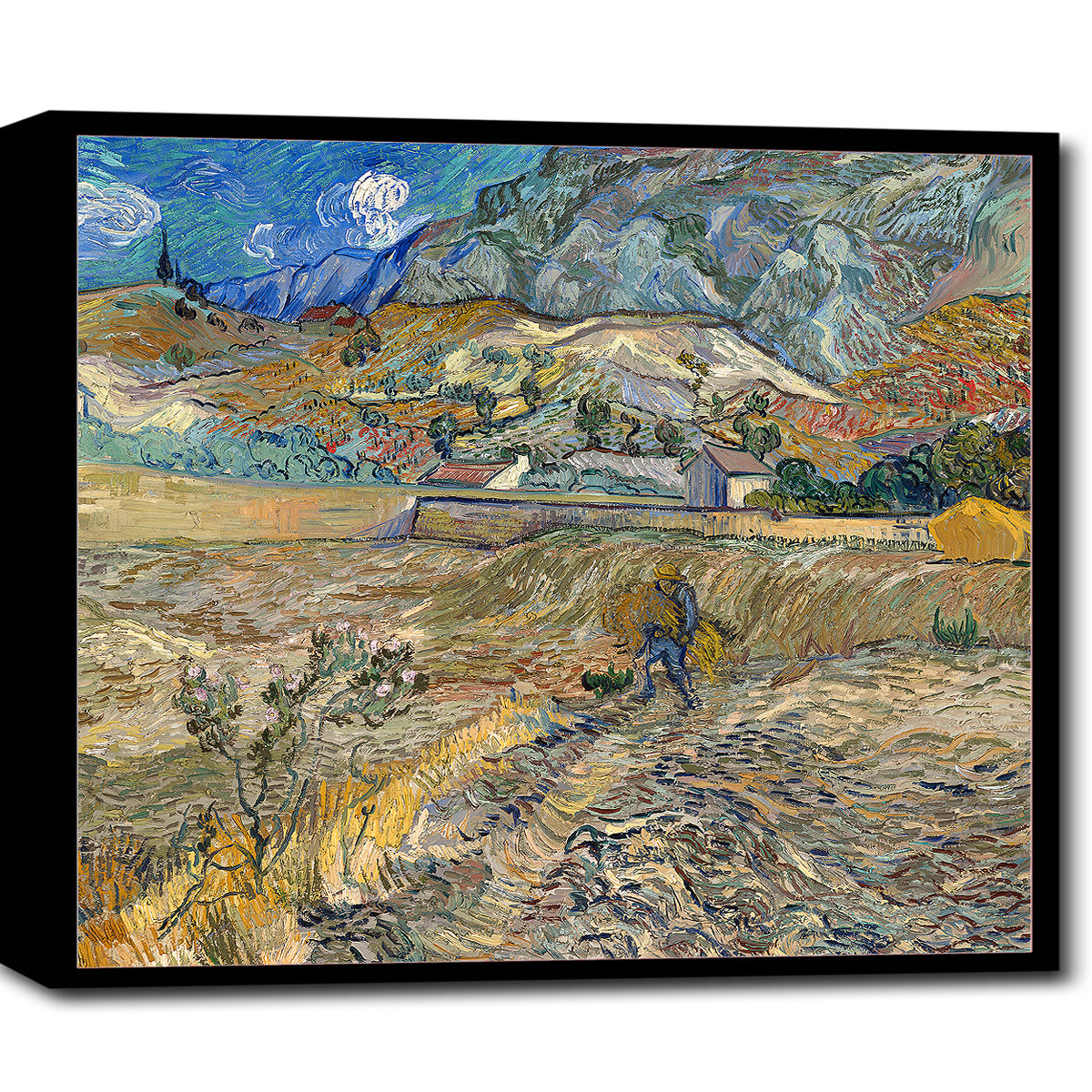 Landscape at Saint-Rémy by Vincent van Gogh - Buy Print Only or Mounted with Choice of Accent Color