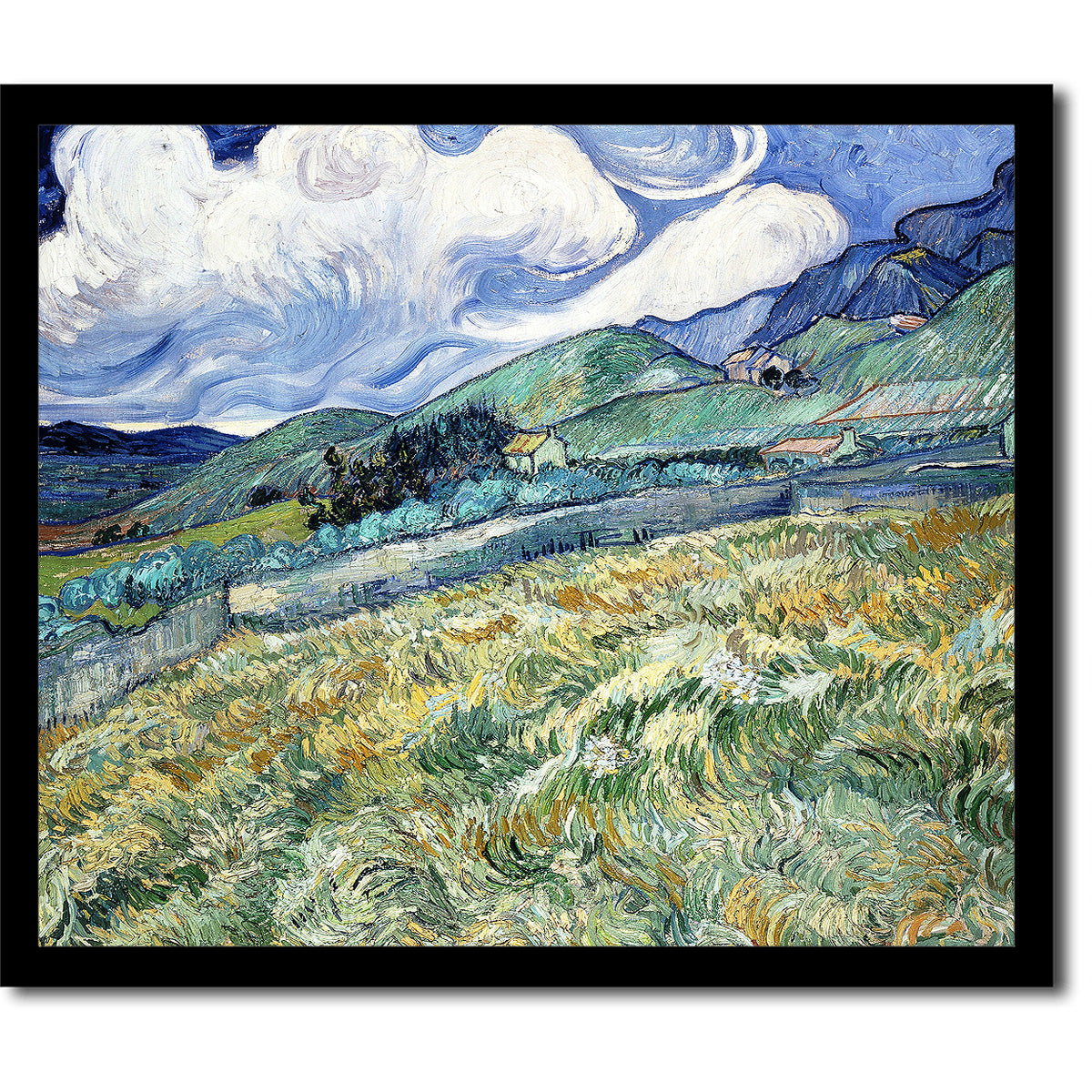 Landscape from Saint-Rémy by Vincent van Gogh - Buy Print Only or Mounted with Choice of Accent Color