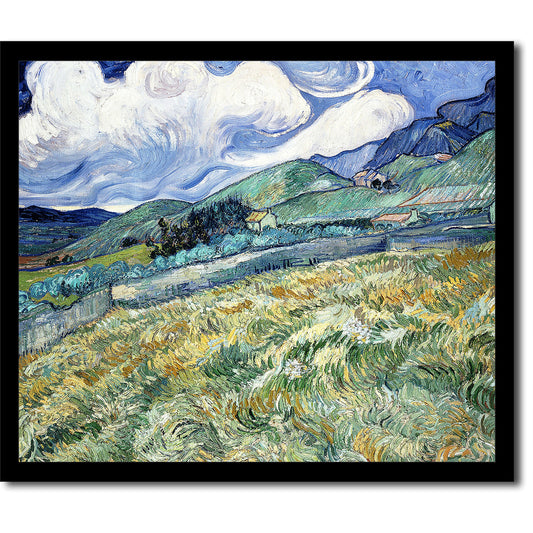 Landscape from Saint-Rémy by Vincent van Gogh - Buy Print Only or Mounted with Choice of Accent Color