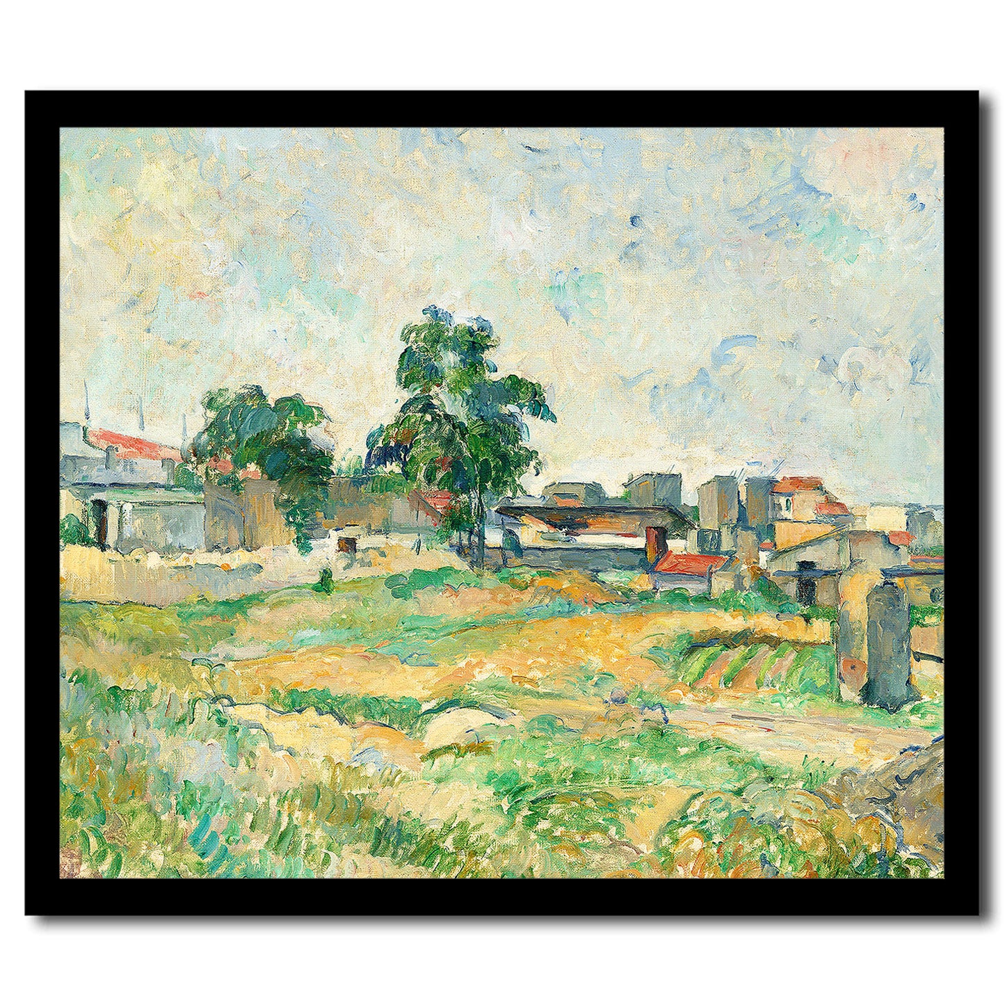 Landscape near Paris (ca. 1876) by Paul Cezanne - Buy Print Only or Mounted with Choice of Accent Color