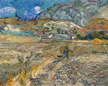 Landscape at Saint-Rémy by Vincent van Gogh - Buy Print Only or Mounted with Choice of Accent Color