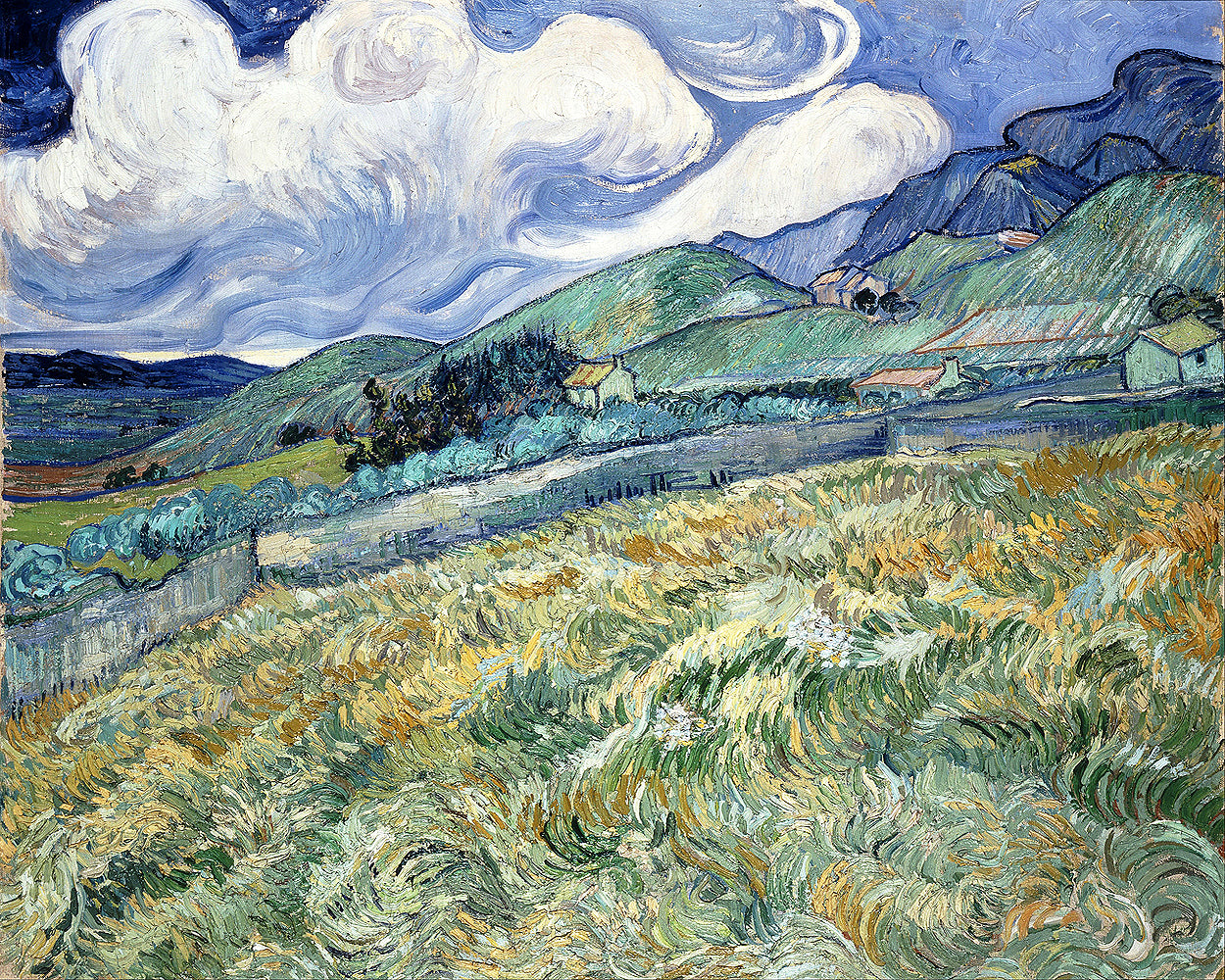 Landscape from Saint-Rémy by Vincent van Gogh - Buy Print Only or Mounted with Choice of Accent Color