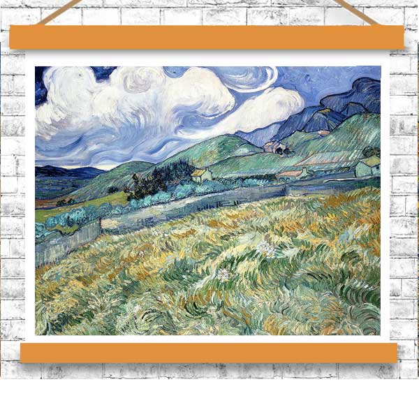 Landscape from Saint-Rémy by Vincent van Gogh - Buy Print Only or Mounted with Choice of Accent Color