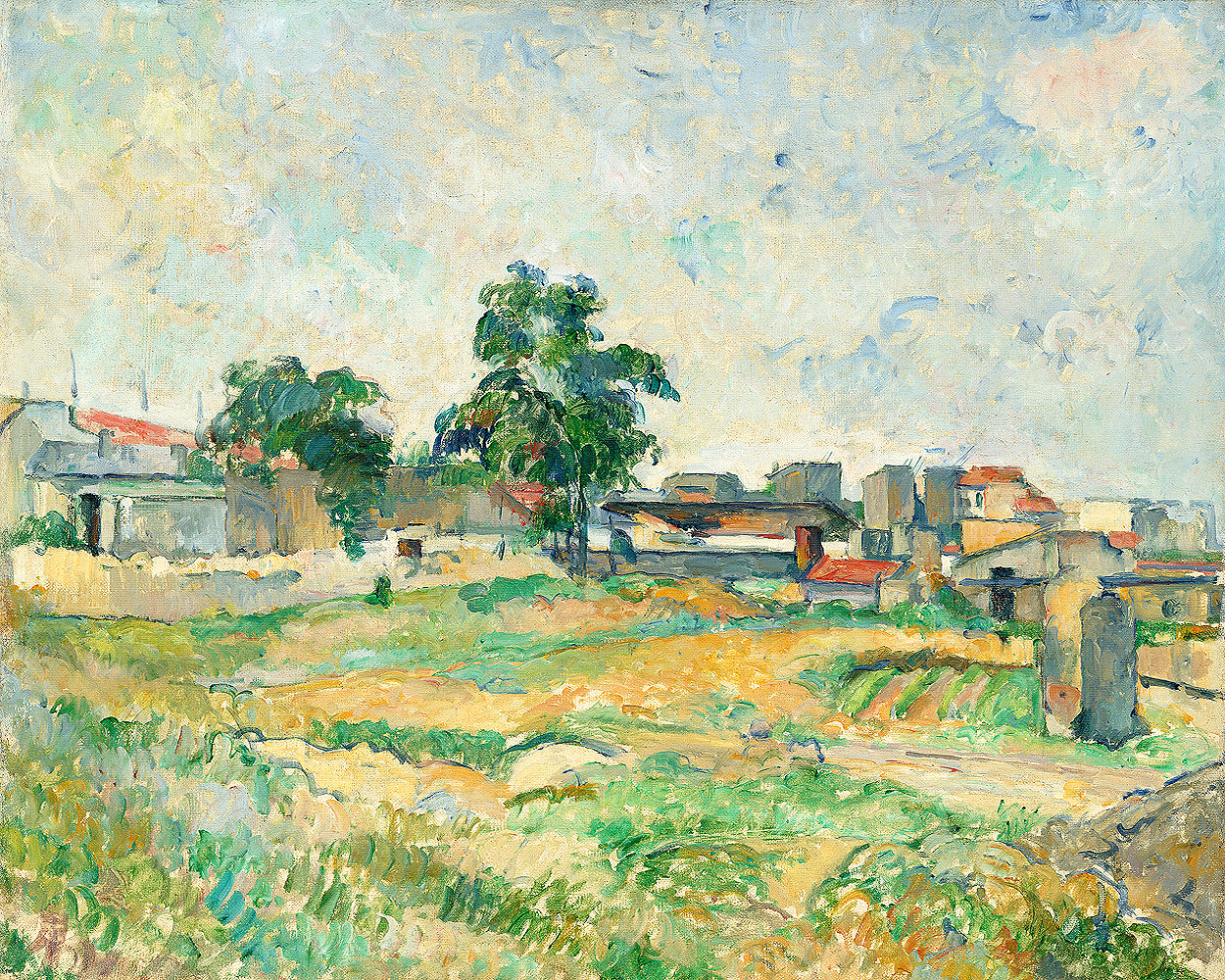 Landscape near Paris (ca. 1876) by Paul Cezanne - Buy Print Only or Mounted with Choice of Accent Color