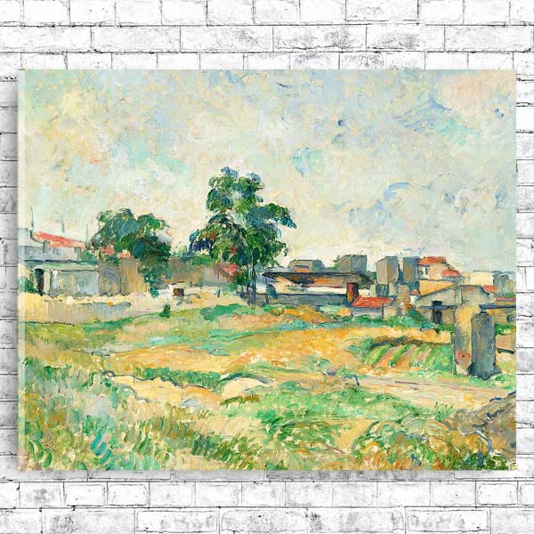 Landscape near Paris (ca. 1876) by Paul Cezanne - Buy Print Only or Mounted with Choice of Accent Color