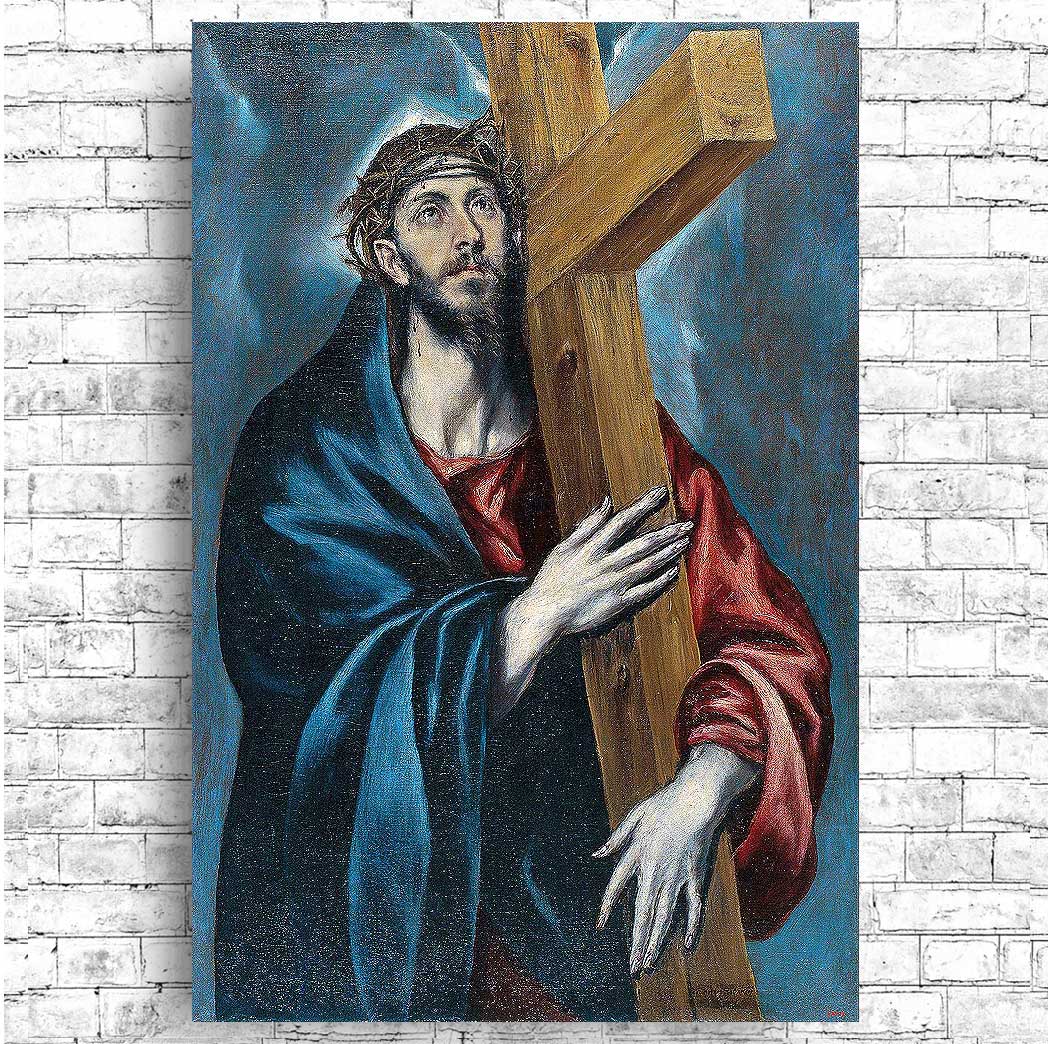 La obra representa a Jesucristo cargando by El Greco