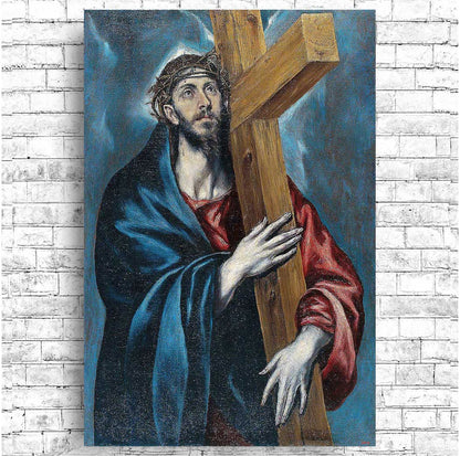 La obra representa a Jesucristo cargando by El Greco
