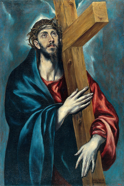 La obra representa a Jesucristo cargando by El Greco