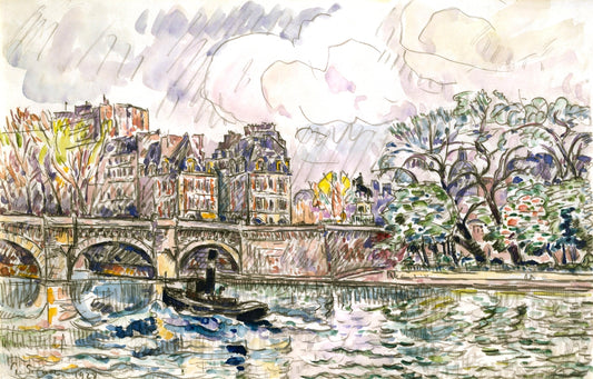 Le Place Dauphine (1928) by Paul Signac